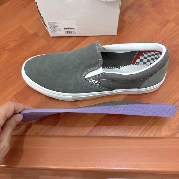 Vans Skate Slip-On “Pewter/True White”-SZ13 - Picture 4 of 5